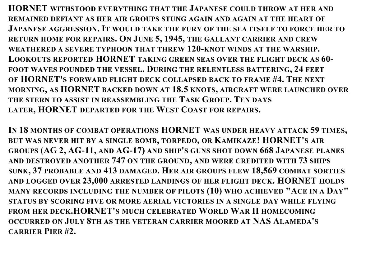 History of the USS Hornet CV12