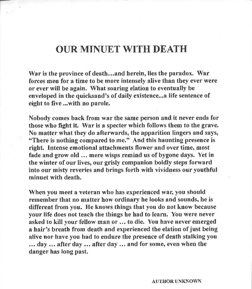 Our Minute with death